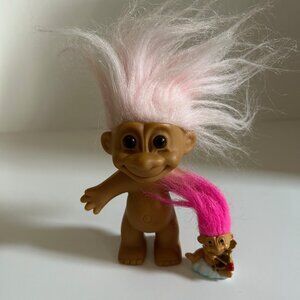 Vintage Russ Trolls Pink Hair
